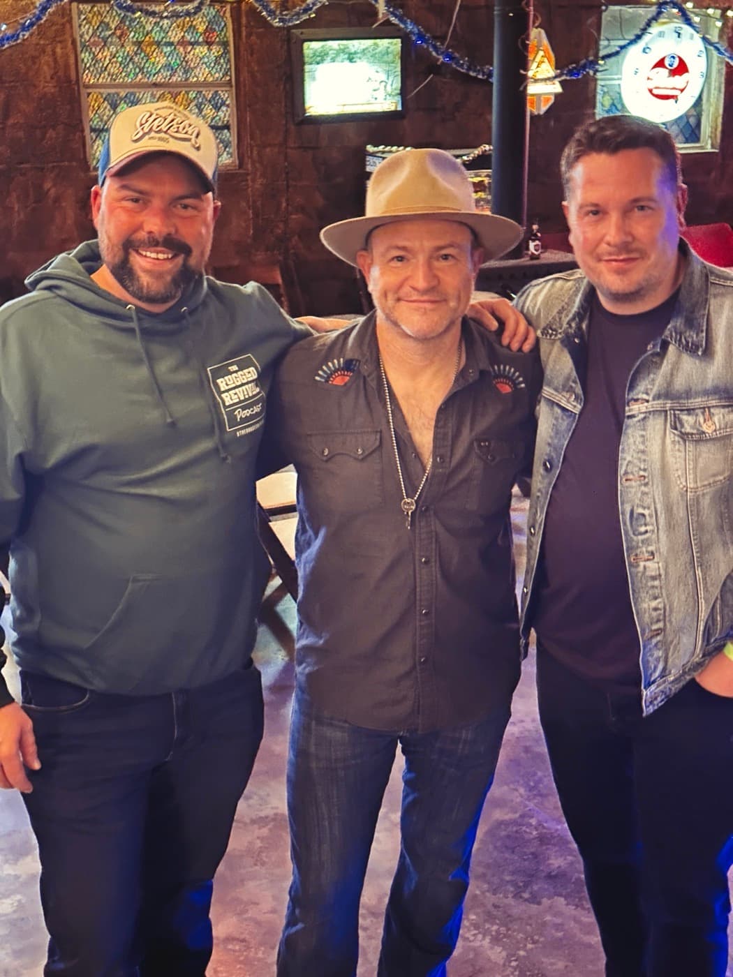 Rugged Ronnie and TJ with musician Adam Hood